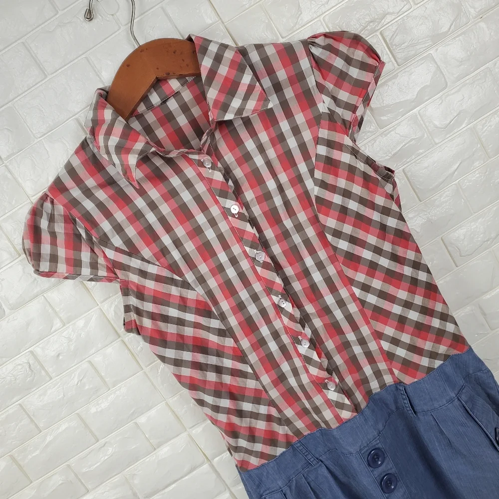 xs checkered casual dress ( 5 for $20 ) - Picture 3 of 8